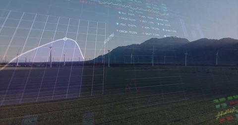 Renewable energy and data analysis coalescing at a windswept landscape