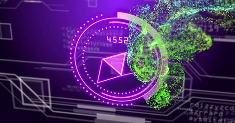 Futuristic Digital Data Visualization with Tech Elements and Particles - Download Free Stock Images Pikwizard.com