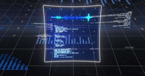 Digital Space With Data Visualizations and Processing - Download Free Stock Images Pikwizard.com