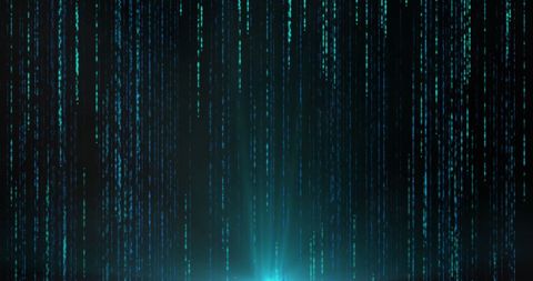 Glowing Digital Matrix Code Streams Across Black Background - Download Free Stock Images Pikwizard.com