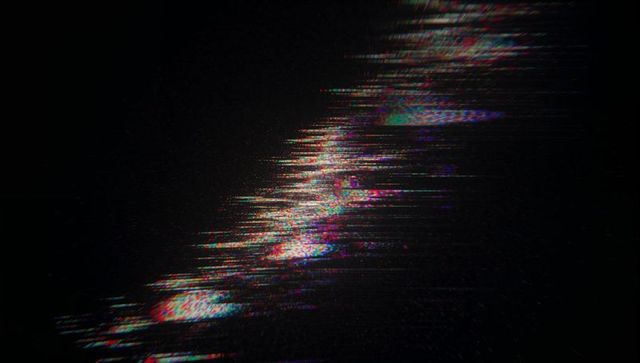 Abstract Digital Glitch Art with RGB Noise Streaks