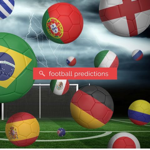 football predictions with flags from world nations - Download Free Stock Templates Pikwizard.com