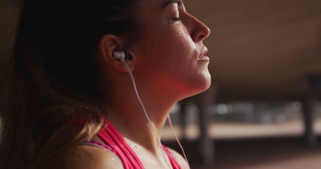 Determined Woman Resting After Intense Workout - Download Free Stock Images Pikwizard.com