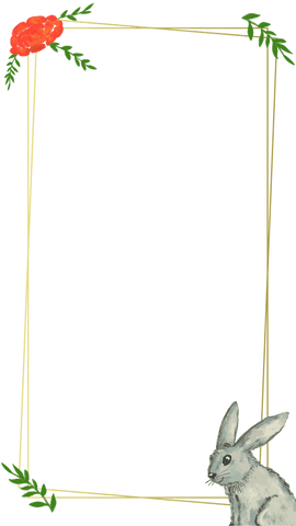 elegant gold frame with rabbit illustration on transparent background - Download Free Stock Videos Pikwizard.com