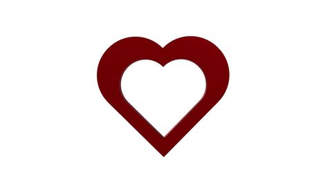 Red Dynamic Heart Icon on White Background - Download Free Stock Images Pikwizard.com