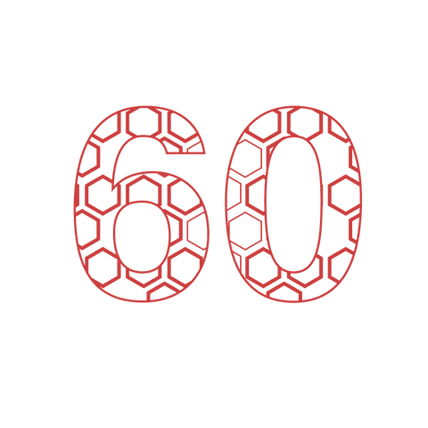 red honeycomb pattern number 60 on transparent background - Download Free Stock Videos Pikwizard.com