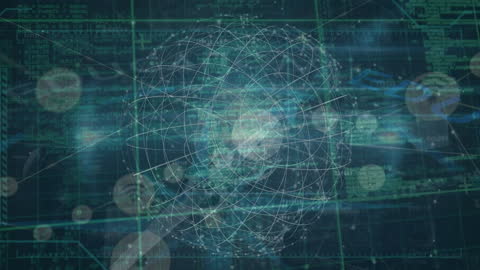 Global Digital Network Connectivity Concept Abstract Art