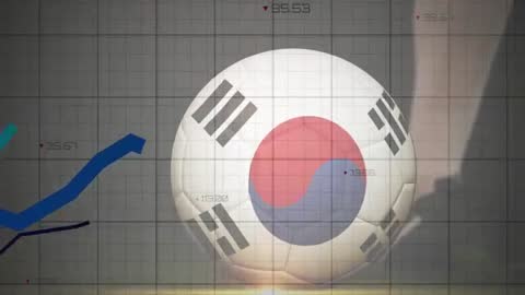 Korean Flag Soccer Ball Symbolizing Data and Athletic Analytics