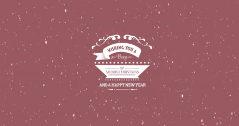 Festive Christmas Greetings with Falling Snow