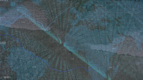 Digital Data Animation Overlay on World Map