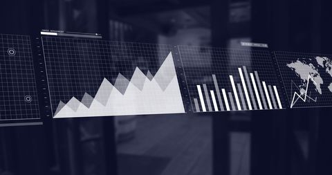 digital data graphs on coffee shop windows - Download Free Stock Images Pikwizard.com