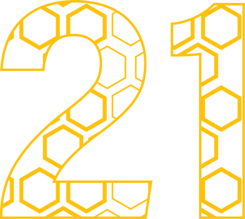 geometric number 21 graphic on transparent background - Download Free Stock Videos Pikwizard.com