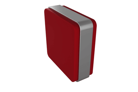red cube with chromatic stripe on transparent background - Download Free Stock Videos Pikwizard.com