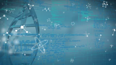 Digital Data Visualization with DNA Strand and Molecules