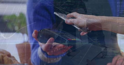 Financial Data Overlaying Mobile Payment Modern Technology - Download Free Stock Images Pikwizard.com