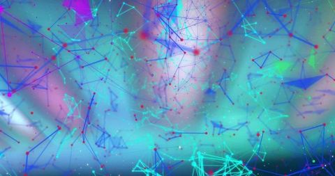 Vibrant digital network with glowing connections