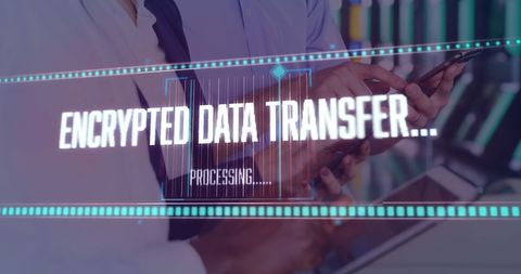 Encrypted Data Transfer in Diverse Business Team Using Smartphones - Download Free Stock Images Pikwizard.com