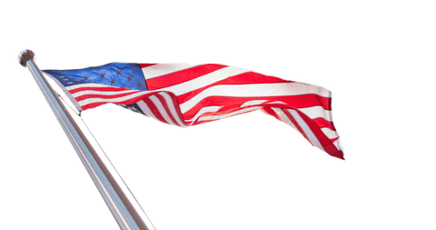 Transparent US Flag Waving on Flagpole for Independence Day Designs - Download Free Stock Videos Pikwizard.com