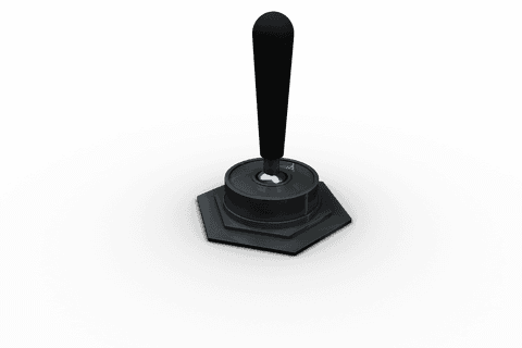 black switch with hexagonal base on transparent background, vector illustration - Download Free Stock Videos Pikwizard.com