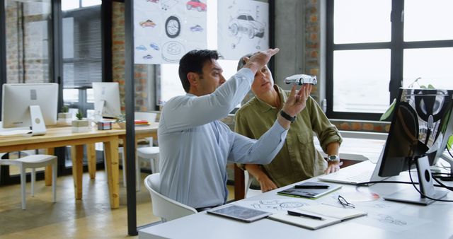 Engineers Discussing Prototype Car Model in Modern Office - Download Free Stock Images Pikwizard.com