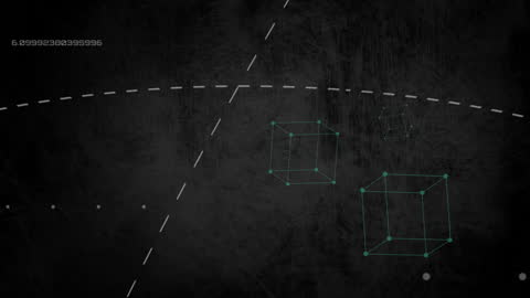 Abstract Animated Geometric Shapes on Dark Background