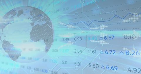 Global Data Visualization with Graphs and World Connection - Download Free Stock Images Pikwizard.com