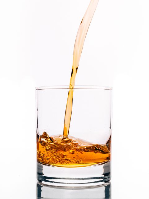 Pouring Whiskey into Glass with Ice on White Background - Download Free Stock Photos Pikwizard.com