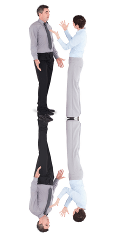 businessmen arguing with mirror reflection on transparent background - Download Free Stock Videos Pikwizard.com