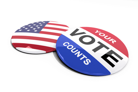 vote campaign buttons on transparent background for patriotic design - Download Free Stock Videos Pikwizard.com