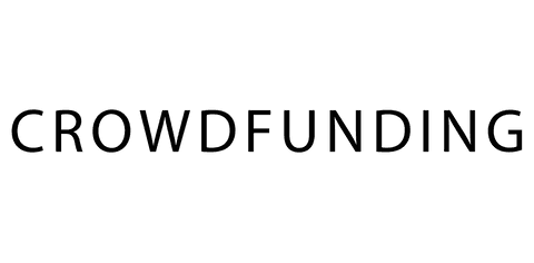 Digital Illustration of Crowdfunding Text on Transparent Background