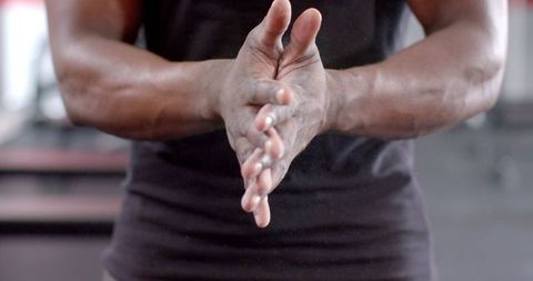 Fitness Enthusiast Preparing for Intense Gym Workout