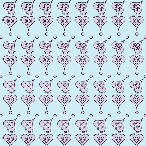 seamless transparent pattern of purple smiley heart design - Download Free Stock Videos Pikwizard.com