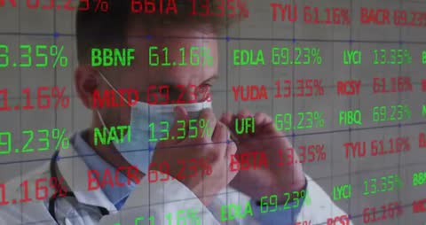 Doctor Reviewing Critical Health Data with Digital Overlay