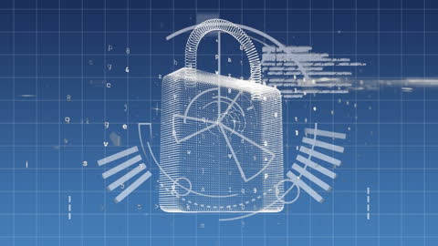 Digital Padlock with Cybersecurity Data Processing Interface