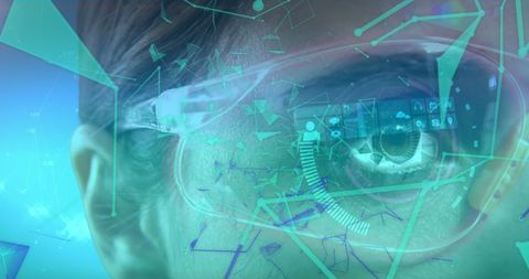 Futuristic Technology with Woman Wearing Smart Glasses - Download Free Stock Images Pikwizard.com