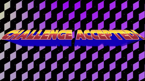 Challenge Accepted Colorful Graphic with Geometric Background