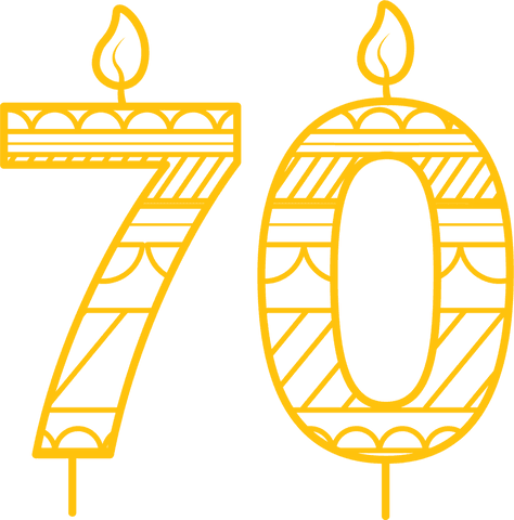 Yellow Number 70 with Flames on Transparent Background for Celebrations - Download Free Stock Videos Pikwizard.com