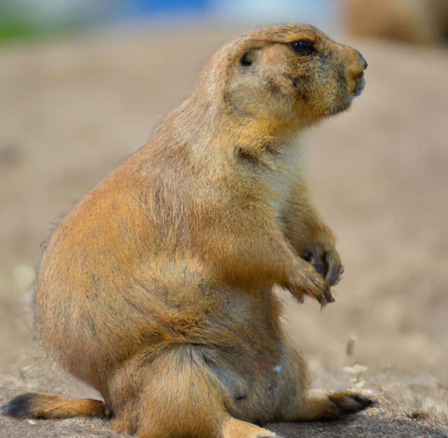 Image of close up of prairie dog against sand background - Download Free Stock Photos Pikwizard.com