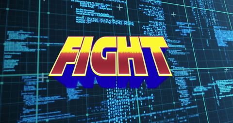 digital combat concept with dynamic retro text - Download Free Stock Images Pikwizard.com