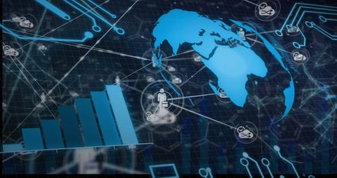 Global Technology Connections and Data Processing - Download Free Stock Images Pikwizard.com