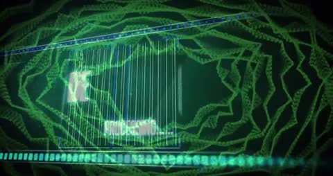 Futuristic Interface with File Deletion Animation