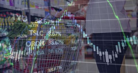 Digital Data Overlay on Global Shopping Experience - Download Free Stock Images Pikwizard.com
