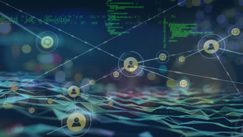 Digital Connectivity and Data Network Overlay Technology Concept