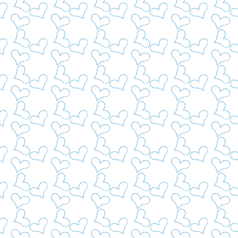 Blue heart pattern on transparent background for love designs