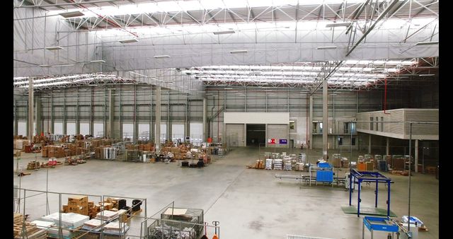 Large Modern Warehouse Interior with Goods and Equipment - Download Free Stock Images Pikwizard.com