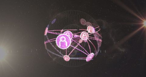 Global Network Connectivity with Profile Icons - Download Free Stock Images Pikwizard.com