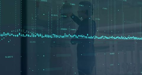 Collaborative Data Interpretation at Office Glass Panel with Digital Overlay