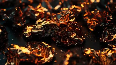 Shimmering Metallic Foil Textured Abstract Background