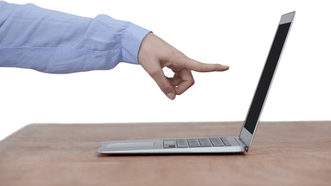 Businesswoman's Hand Interacting with Laptop on Transparent Background - Download Free Stock Videos Pikwizard.com
