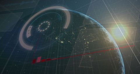 Digital Finance Interface Scanning Earth at Sunrise - Download Free Stock Images Pikwizard.com